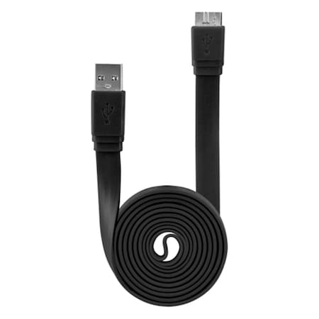 SuperSpeed USB 3.0 Type A To Micro-B Flat Cable - Black